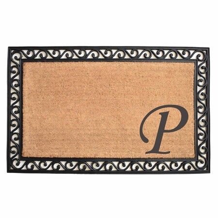 Monogram Door Mat, Coir, Black, Natural, 30 in W x 48 in L